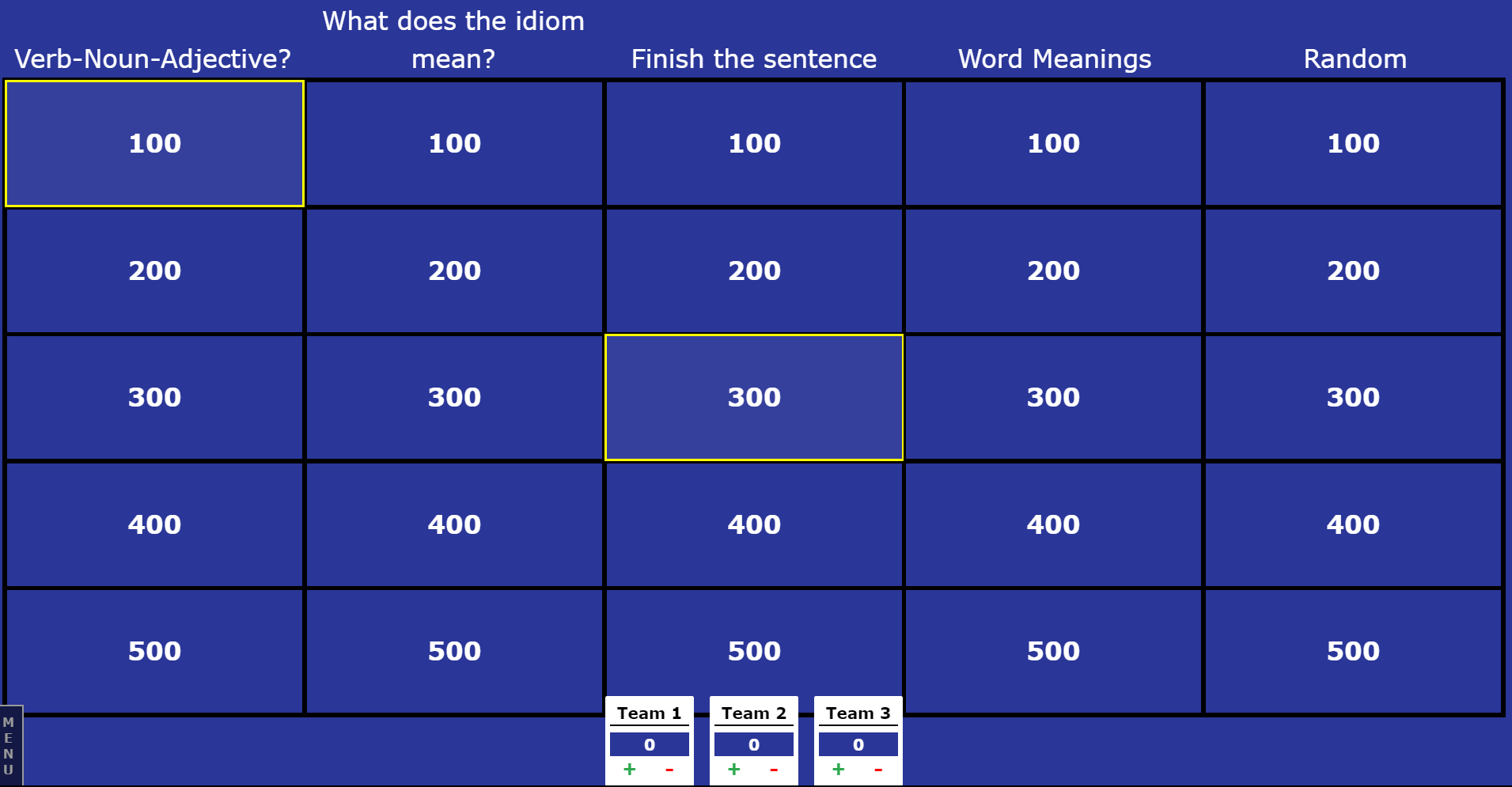 Online Jeopardy Game