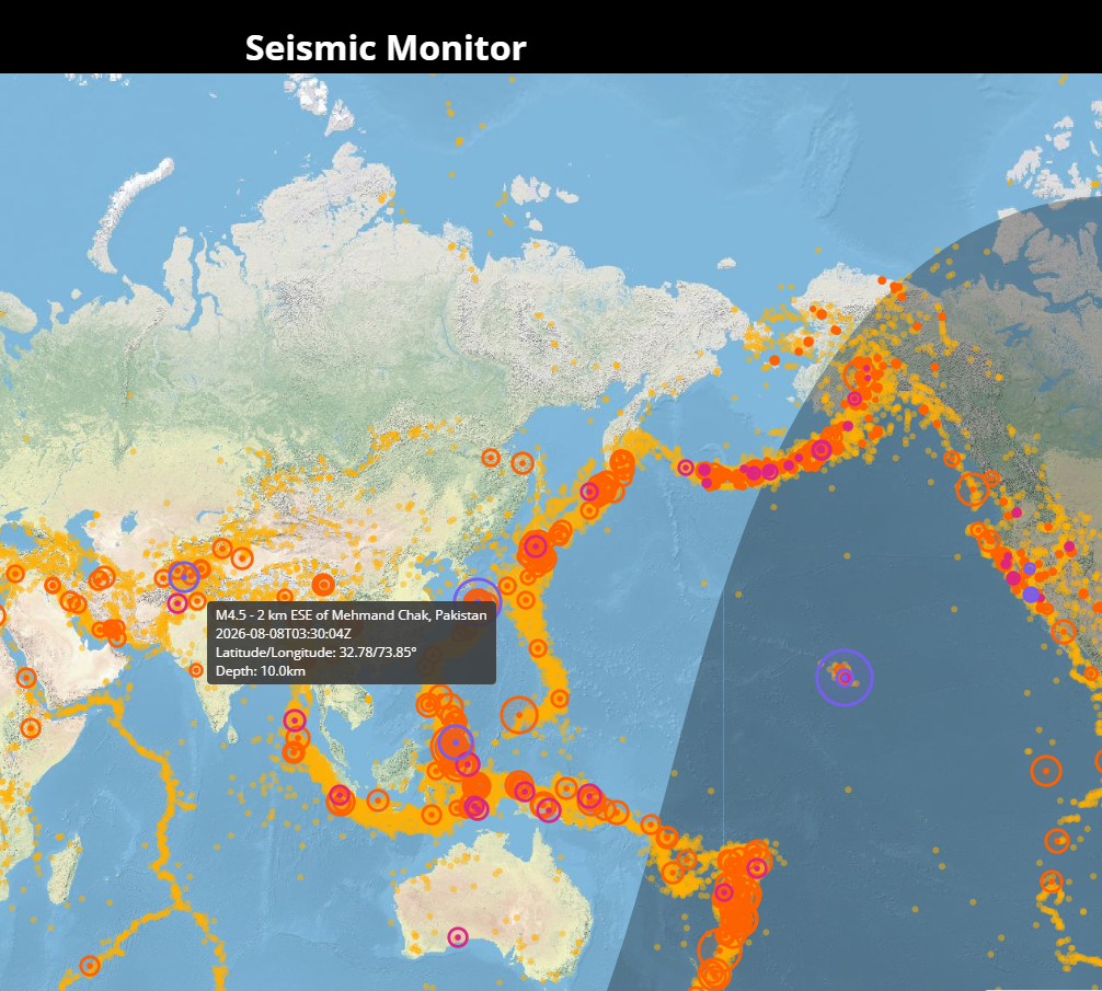Earthquakes Live Map